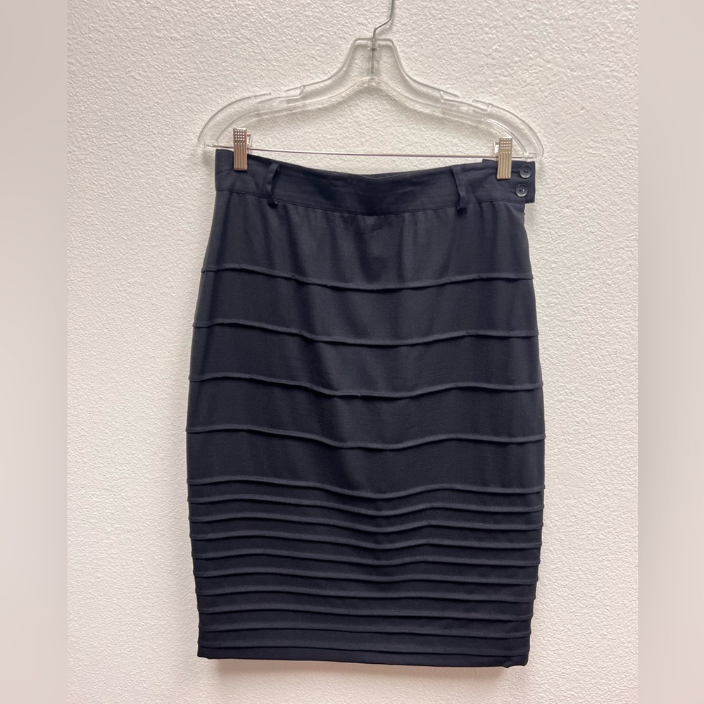 Escada By Margaretha Ley Vintage Pleated Navy Skirt Size 12